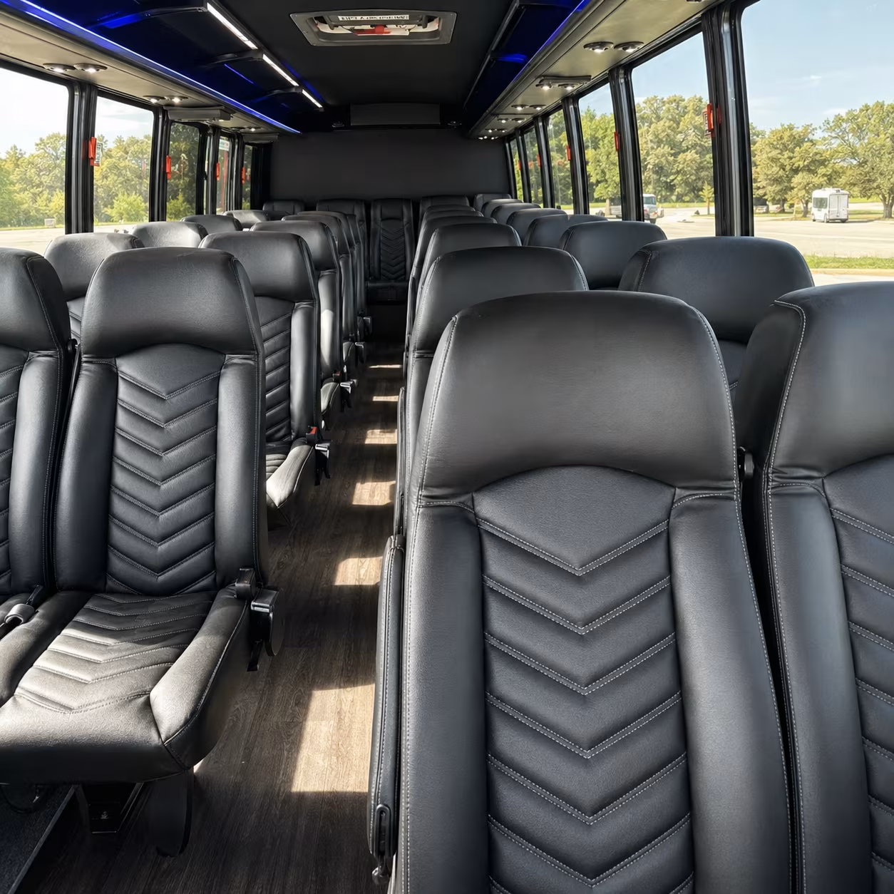 25 passenger minibus interior