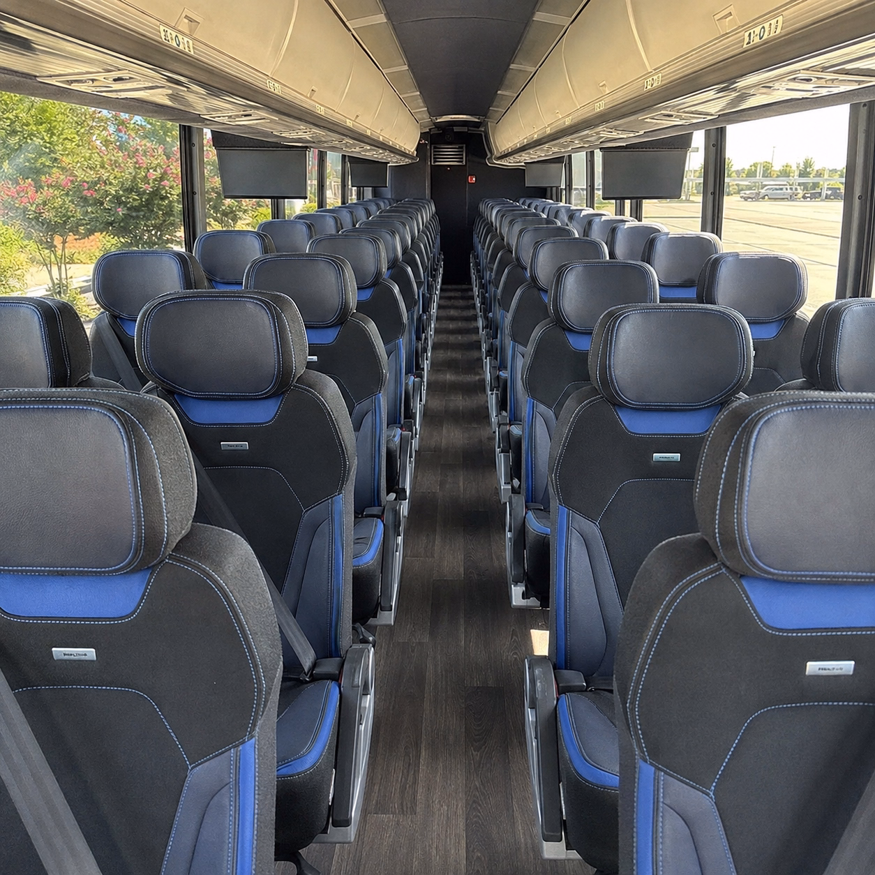 56 passenger charter bus interior