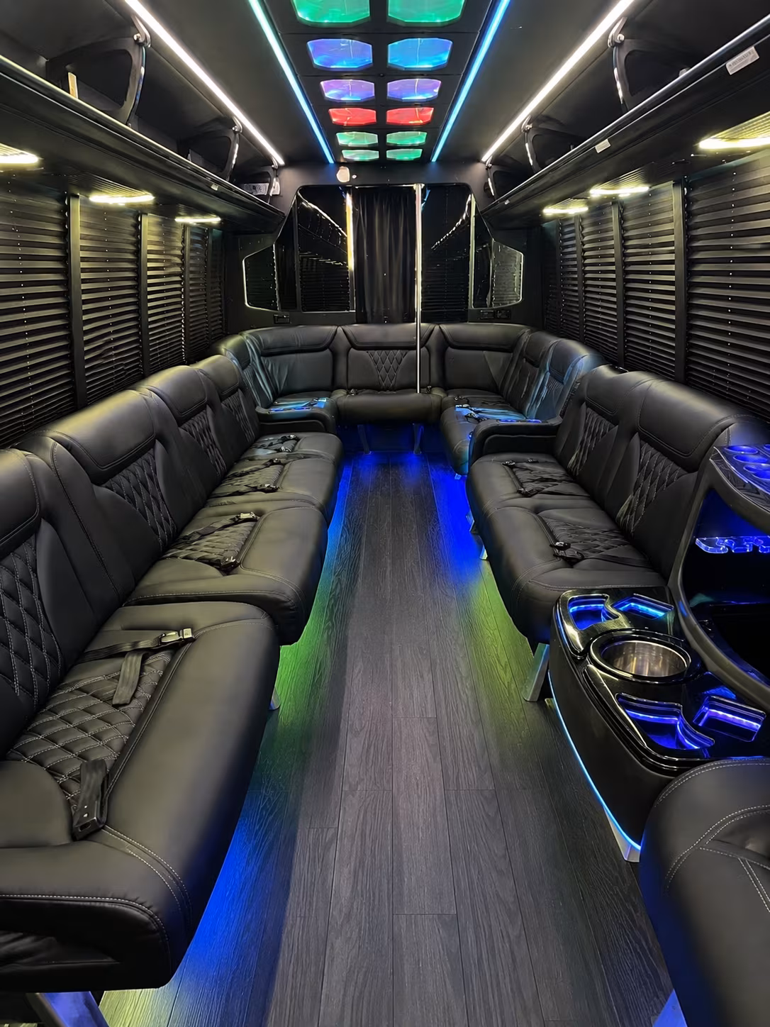 tulsa 20 passenger party bus interior