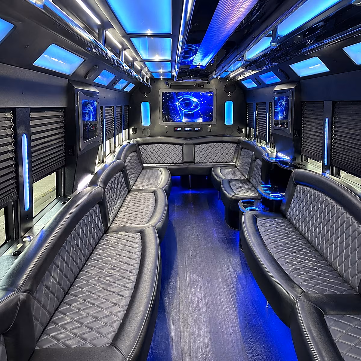 tulsa 50 passenger party bus interior